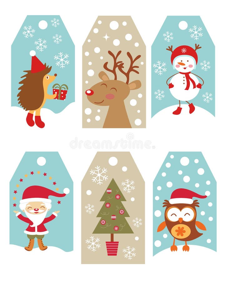 Cute collection of Christmas gift tags. Cute collection of Christmas gift tags