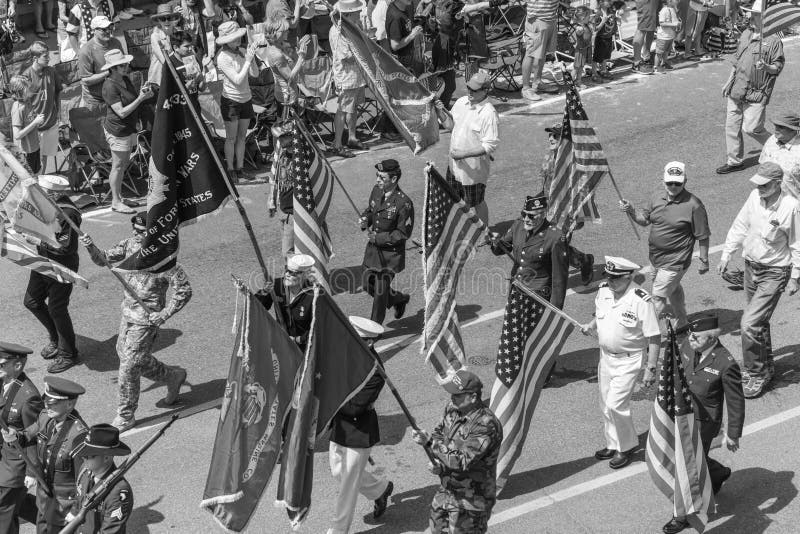 4 juli, 2018 - de Jaarlijkse Parade van de Onafhankelijkheidsdag, Telluride, Colora royalty-vrije stock foto 4 juli, 2018 - de Jaarlijkse Parade van de Onafhankelijkheidsdag, Telluride, Colora royalty-vrije stock foto