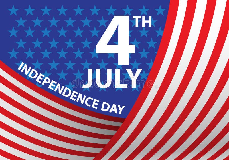 4. Juli Unabhängigkeitstag der USA kurven Flaggenfeiertags-Feiervektor lizenzfreie abbildung 4. Juli Unabhängigkeitstag der USA kurven Flaggenfeiertags-Feiervektor lizenzfreie abbildung