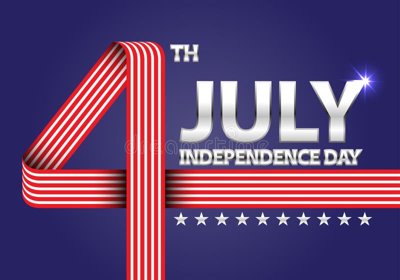 4. Juli Unabhängigkeitstag der USA nummerieren rotes weißes Band auf blauem Feierfeiertags-Hintergrundvektor vektor abbildung 4. Juli Unabhängigkeitstag der USA nummerieren rotes weißes Band auf blauem Feierfeiertags-Hintergrundvektor vektor abbildung