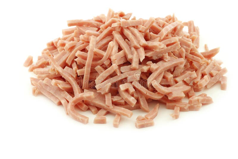 Julienne cut ham stock image. Image of isolated, place 45236951