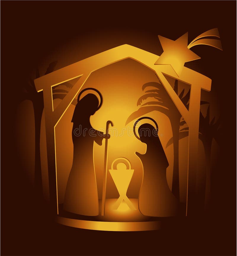 Julkrubba royaltyfri illustrationer Julkrubba royaltyfri illustrationer