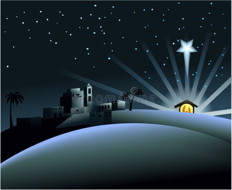 Julkrubba stock illustrationer Julkrubba stock illustrationer