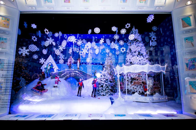 NEW YORK CITY - DEC. 2: View of holiday window display at Macy's Herald Square in NYC on Dec. 2, 2011. This year's windows are inspired by a partnership with Make A Wish Foundation. NEW YORK CITY - DEC. 2: View of holiday window display at Macy's Herald Square in NYC on Dec. 2, 2011. This year's windows are inspired by a partnership with Make A Wish Foundation.