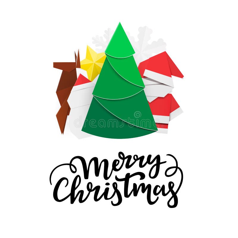 Julvykortmall Xmas-kortdesign med vinterbeståndsdelar: träd för nytt år, Santa Claus, snögubbe, hjort, guld- stjärna, snowfl stock illustrationer Julvykortmall Xmas-kortdesign med vinterbeståndsdelar: träd för nytt år, Santa Claus, snögubbe, hjort, guld- stjärna, snowfl stock illustrationer