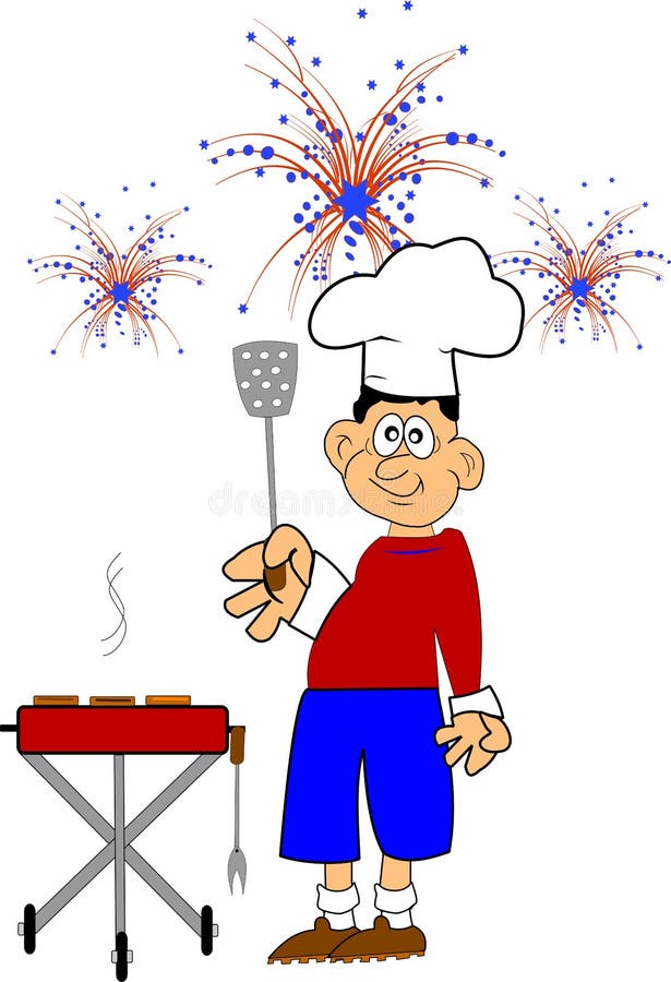 July 4th cookout bbq stock vector. Illustration of grill ...
