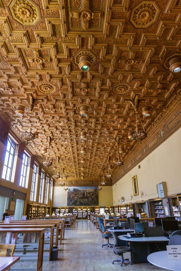 July 13, 2019 Berkeley / CA / USA - Reading and Research Hall at Doe Library in the University of California at Berkeley campus royalty free stock photo July 13, 2019 Berkeley / CA / USA - Reading and Research Hall at Doe Library in the University of California at Berkeley campus royalty free stock photo