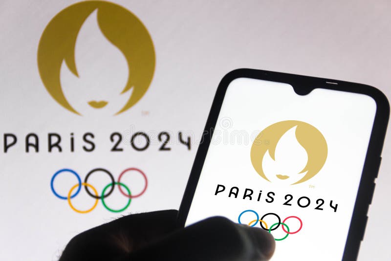 July Brazil Photo Illustration Paris Olympic Games Summer Olympics Logo Seen Smartphone Screen 223442438 