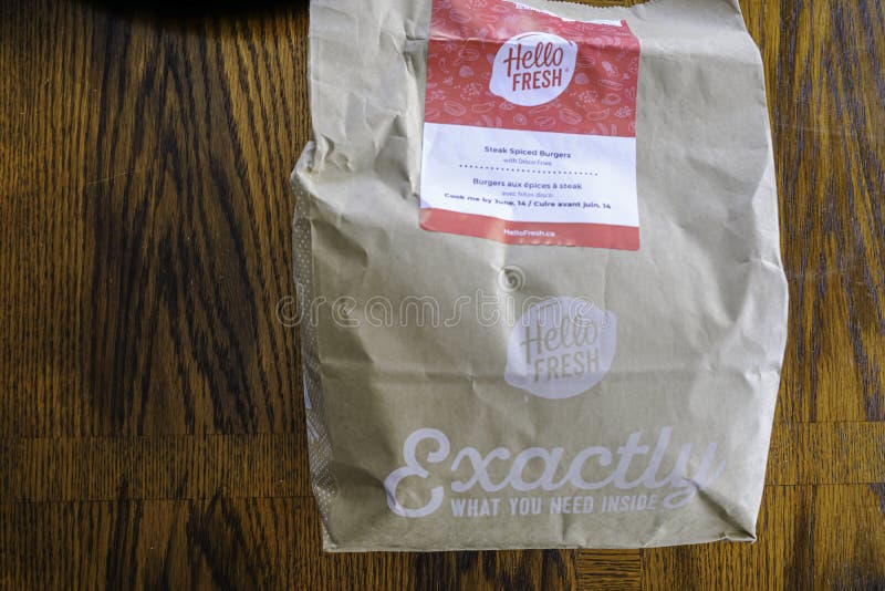 2 July 2020 Calgary, Alberta Canada Hello Fresh Food Kit Editorial