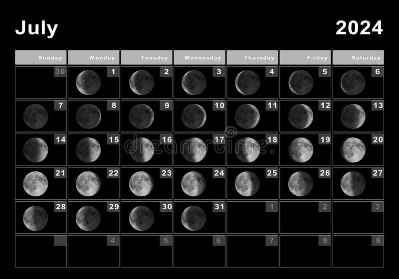 Full Moon In July 2024 Calendar And Phases Gnni Lenore