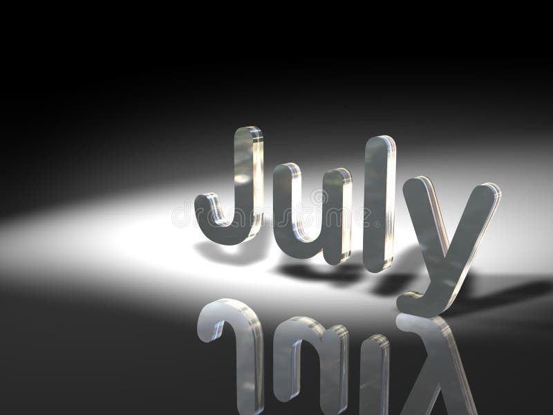 July month stock illustration. Image of artistic, reflection 5838178