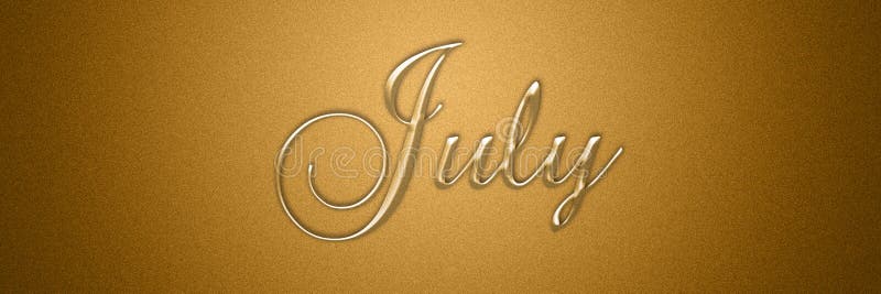 July text title for month background design vector illustration
