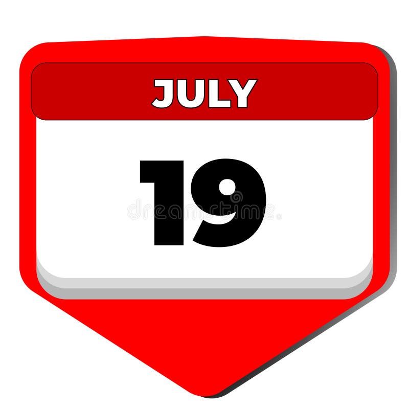19 July Vector Icon Calendar Day 19 Date Of July Nineteenth Day Of 19-july-vector-icon-calendar-day-19-date-of-july-nineteenth-day-of