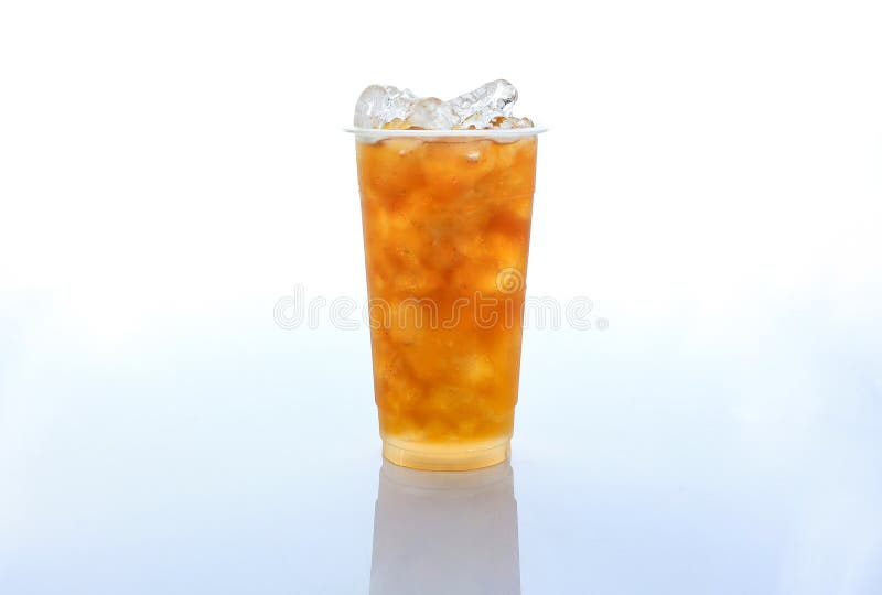 Jumbo Ice Tea on Tall Plastic Cup Stock Photo Image of isolated, iced