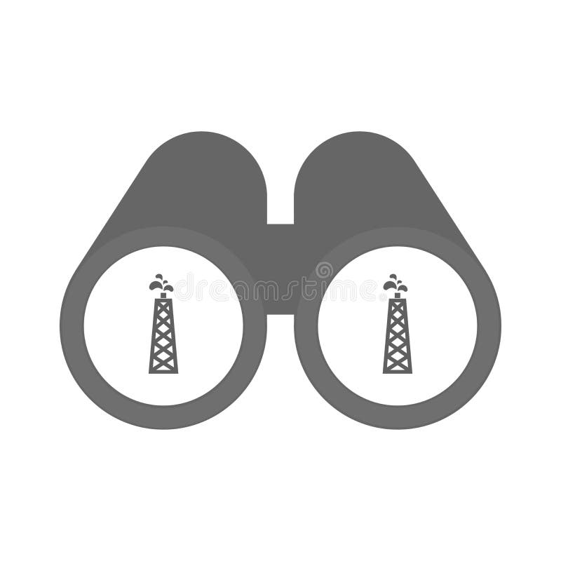Jumelles d'isolement avec une tour d'huile illustration stock Jumelles d'isolement avec une tour d'huile illustration stock