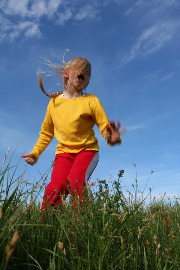 Jump stock image. Image of girl, laughing, child, flying - 3055291