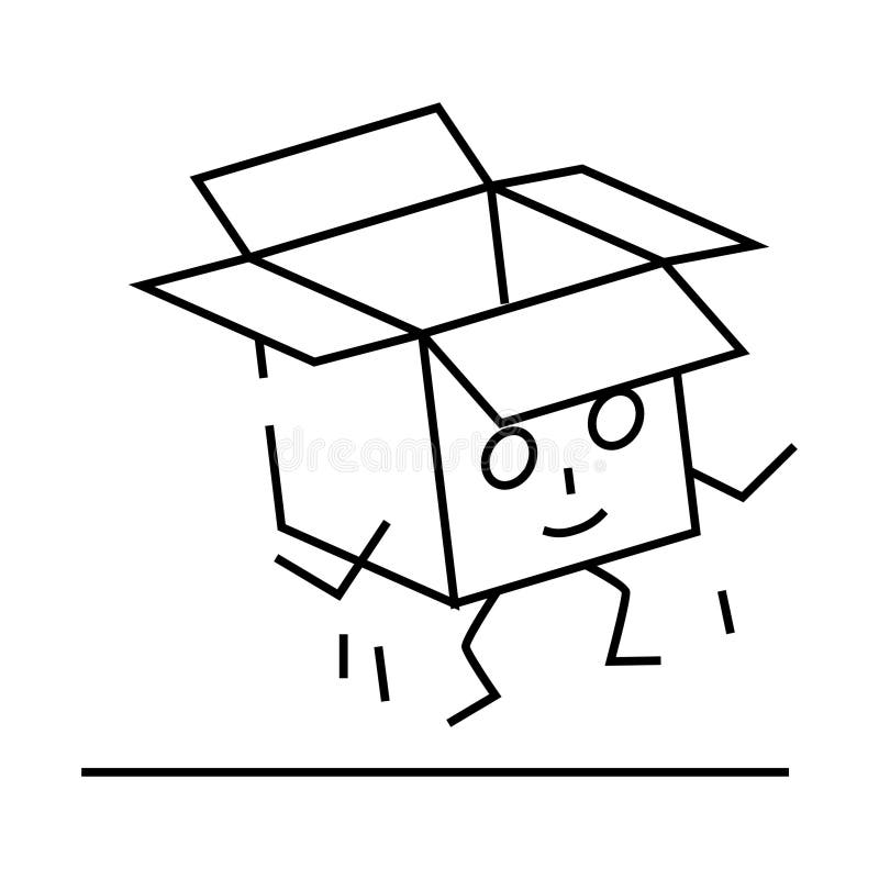 Ilustrare vectorială a pictogramei vectoriale a casetei de caractere de tip „salt cardboard” stock illustration