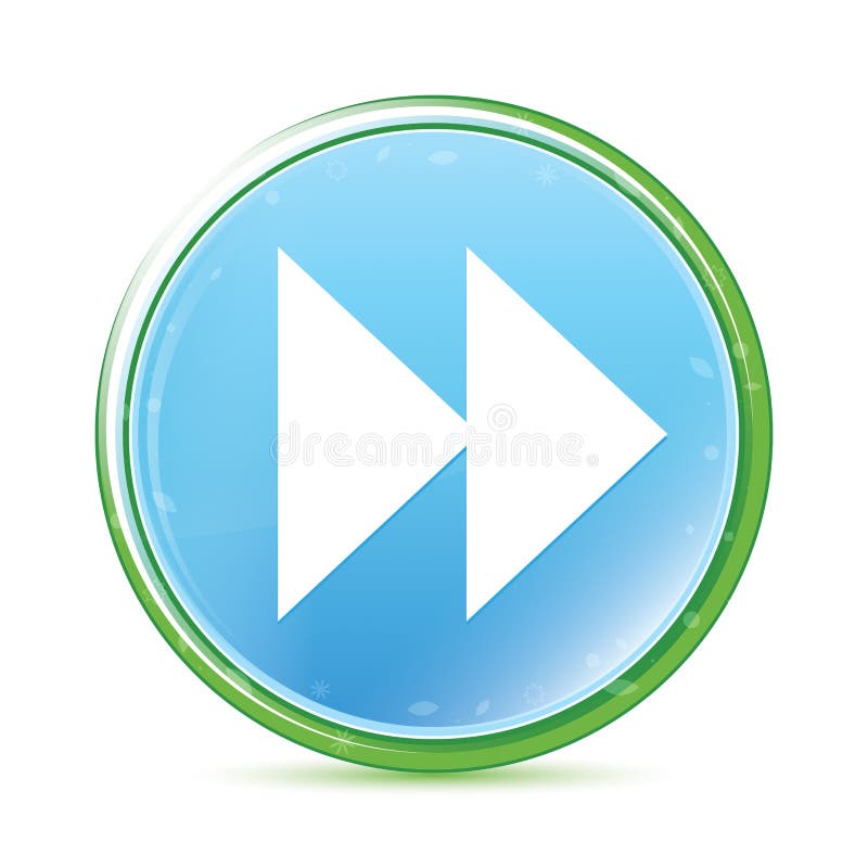 Jump Forward Icon Eyeball Blue Round Button Stock Illustration
