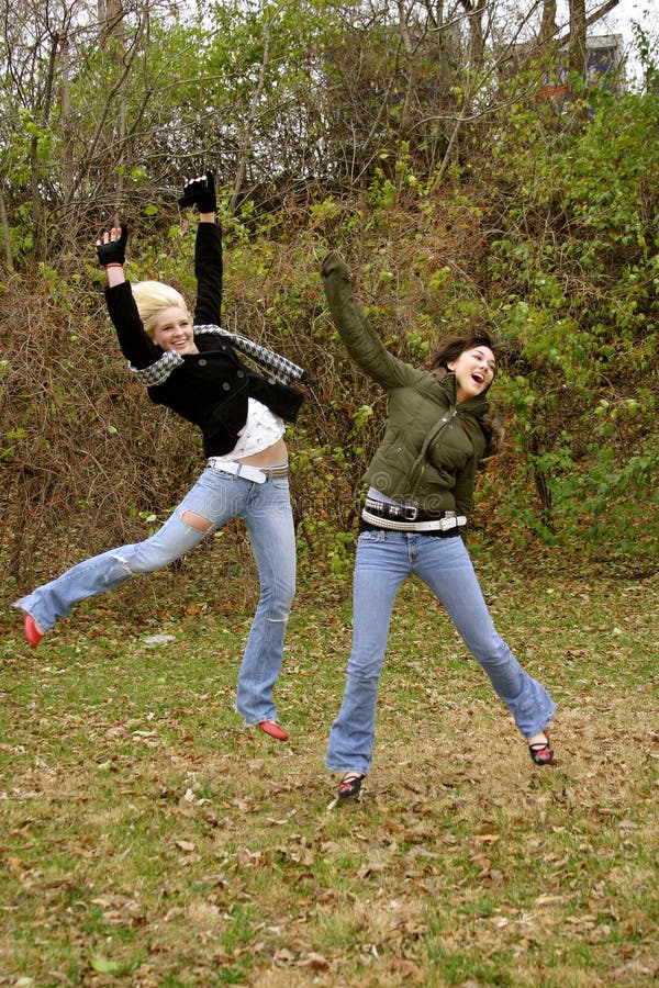 Jump for Joy stock image