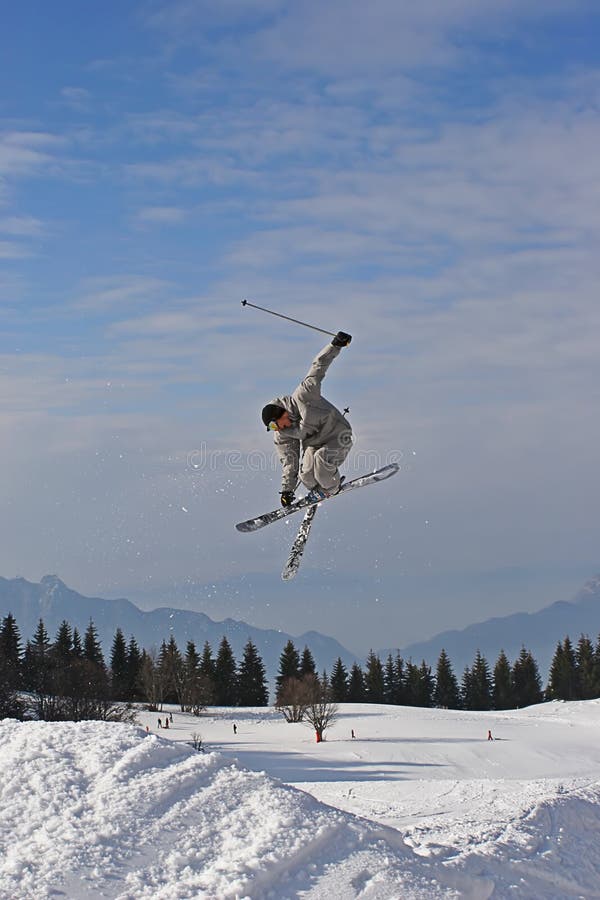 Jump in mountain