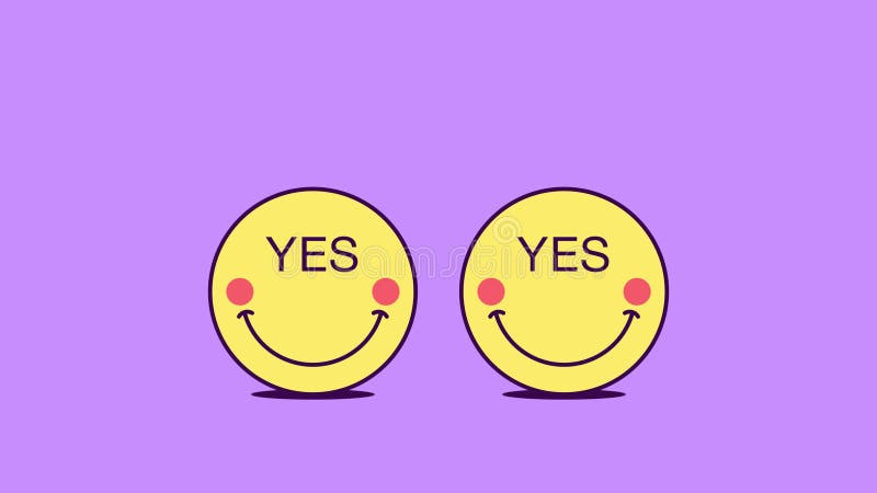 2 Jumping Emoji Faces with Rotation and Phrase Yes. Positive Emoticon with Text Yes Stock Video - Video of icon, looped: 178941657