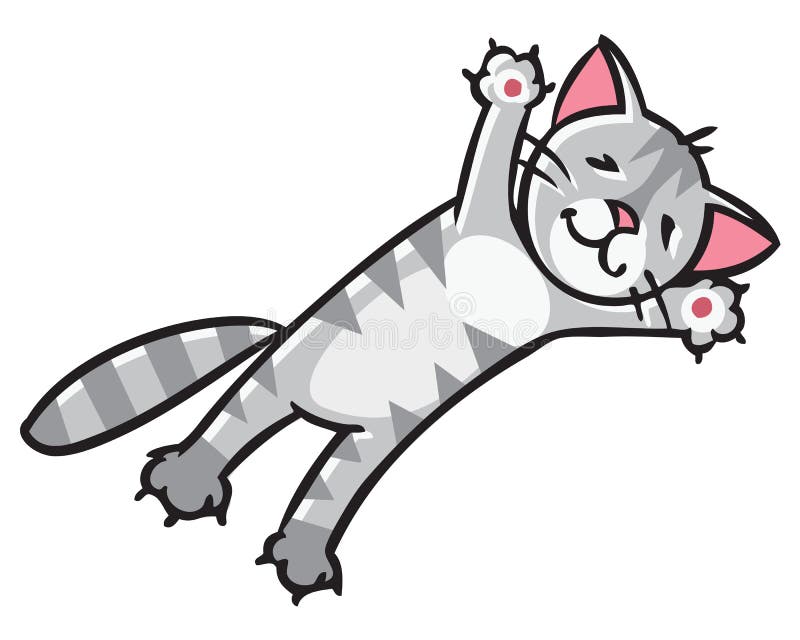 Jumping or flying cat stock vector. Illustration of funny - 43809610 Jumping or flying cat stock vector. Illustration of funny - 43809610