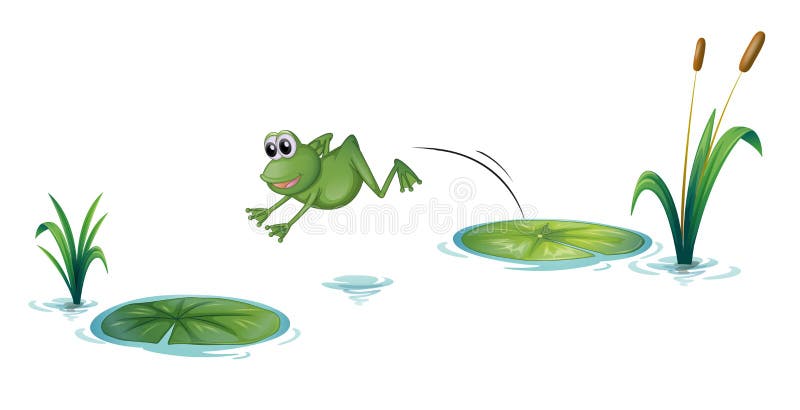 A jumping frog stock vector. Illustration of frog, green - 30697867