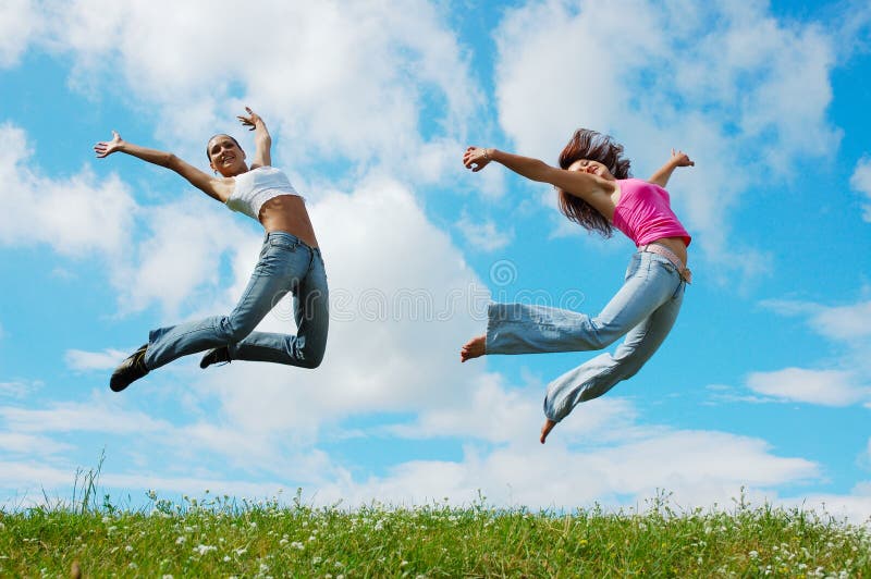 Jumping girls