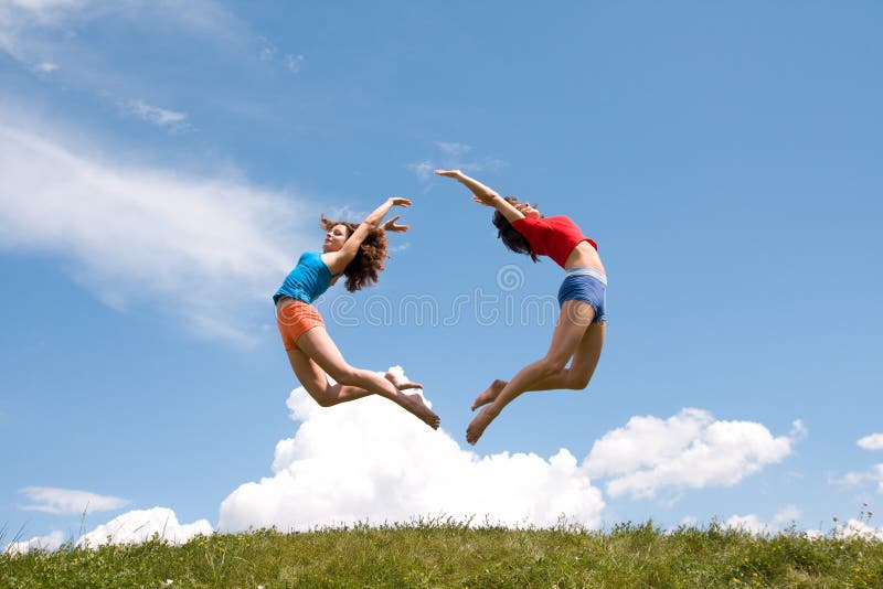 Jumping girls