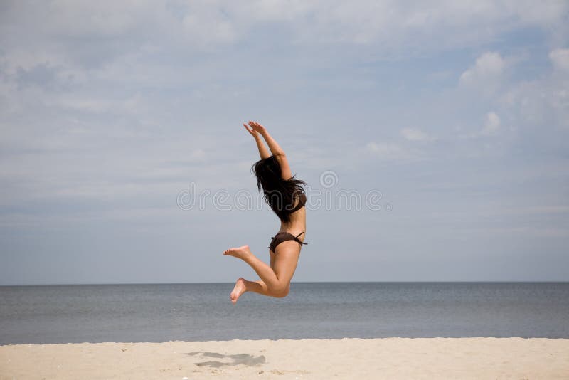 Jumping woman