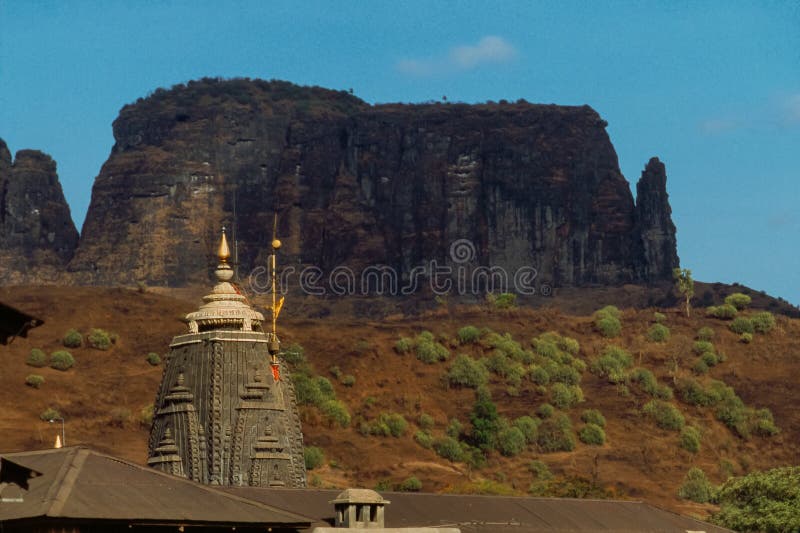 Closeup of shikha jyotirling Trimbakeshwar Shiva Temple