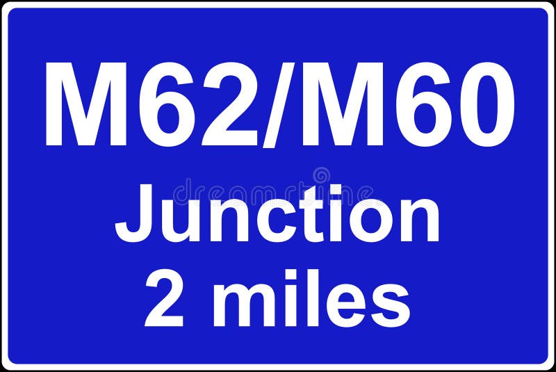 Junction ahead with another motorway vector illustration