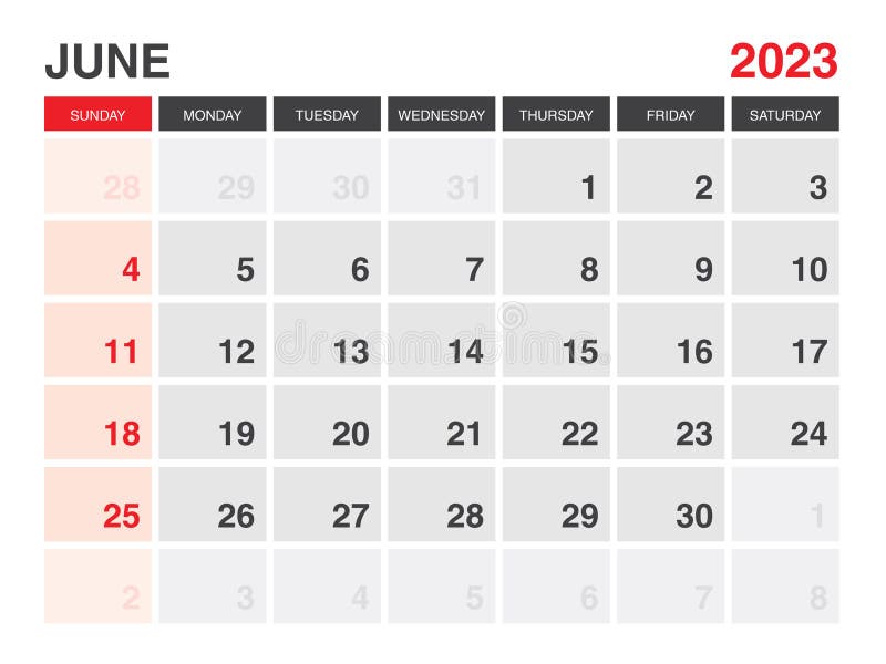 June 2023 Calendar Printable, Calendar 2023, Planner 2023 Design, Desk