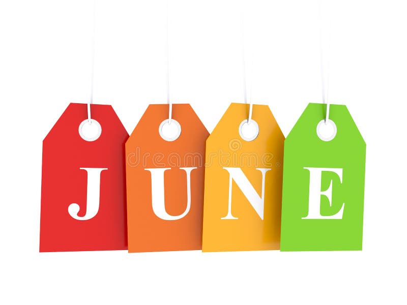 June discounts stock illustration June discounts stock illustration
