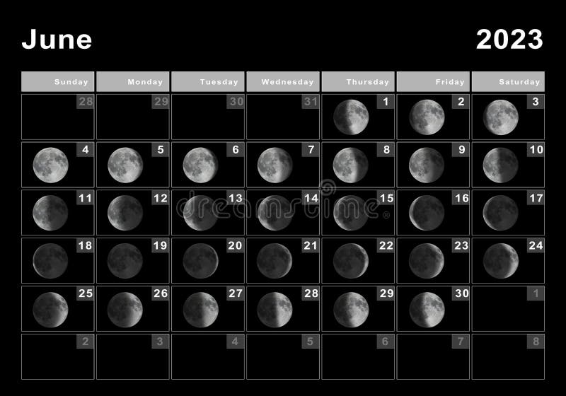 june-2023-lunar-calendar-moon-cycles-stock-illustration-illustration