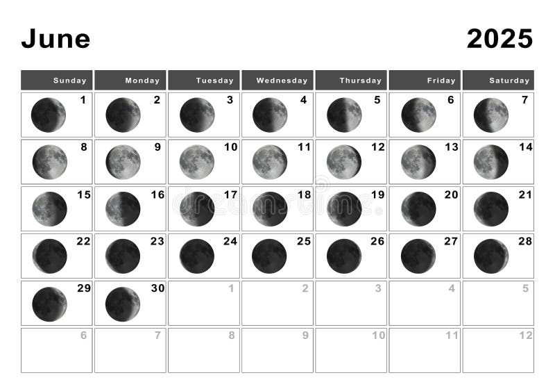 june-2025-lunar-calendar-moon-cycles-stock-image-image-of-phases-horoscope-258915523