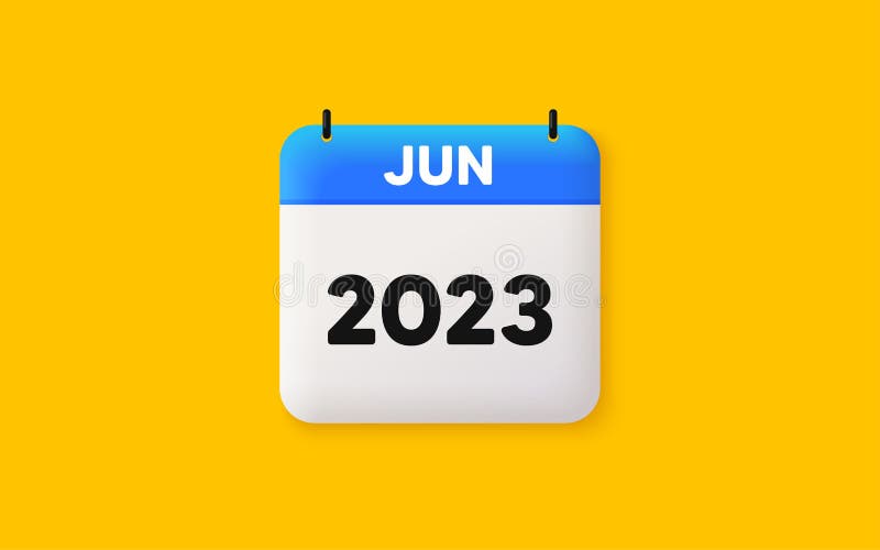 June Month Icon Event Schedule Jun Date Calendar Schedule 3d Icon