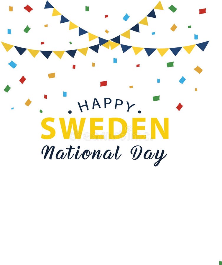 June 6 National Daysweden Independence Day Stock Vector