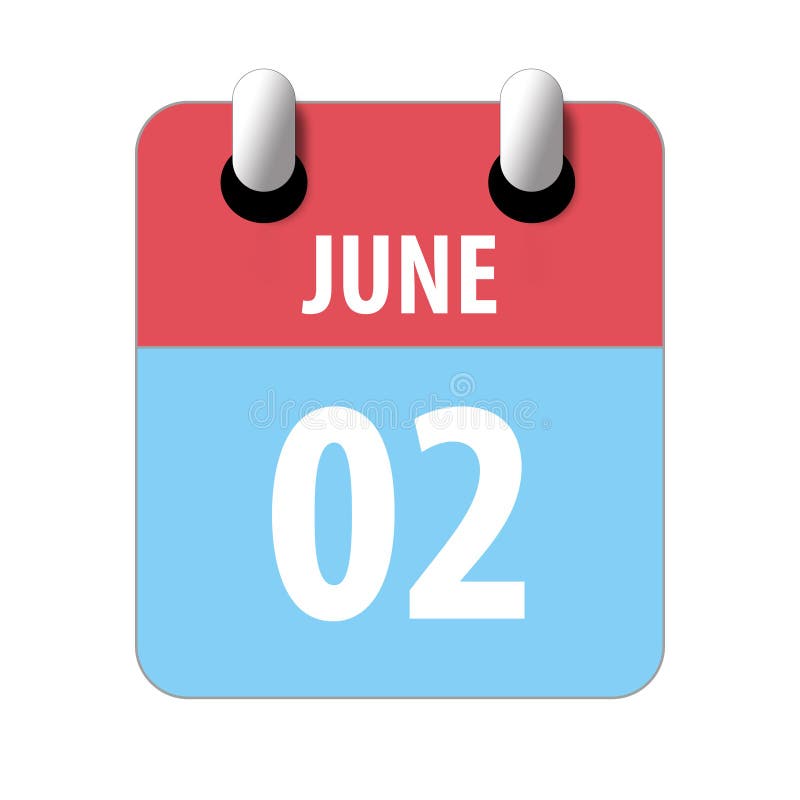 2nd. Day 2 of Month,Simple Calendar Icon on White Background. Time Management. Set of Calendar for Web Design Stock Illustration - Illustration of business, calendar: