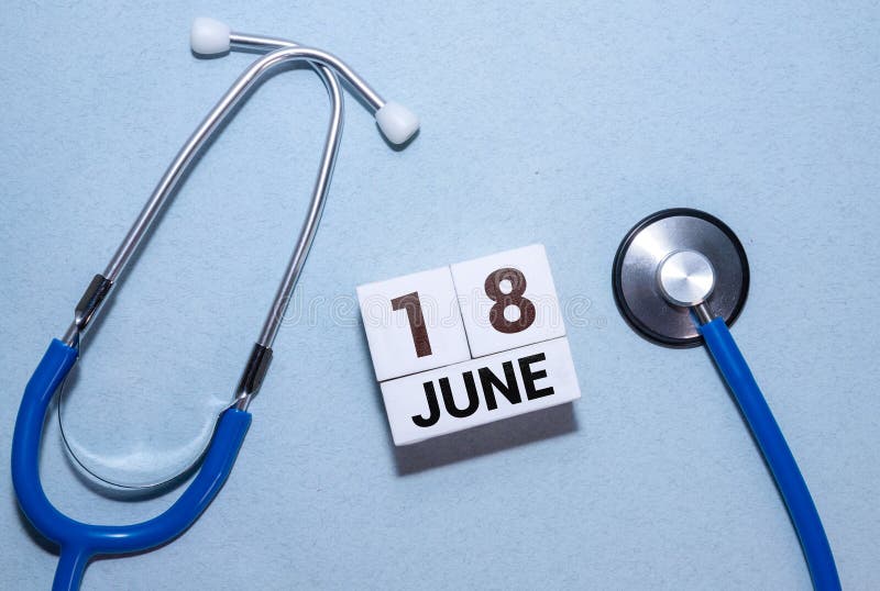 18 June Wooden Calendar with Customizable Space for Text or Ideas