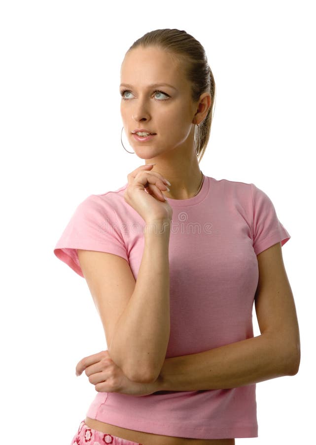Junge Schönheit im Rosa stockfoto Junge Schönheit im Rosa stockfoto