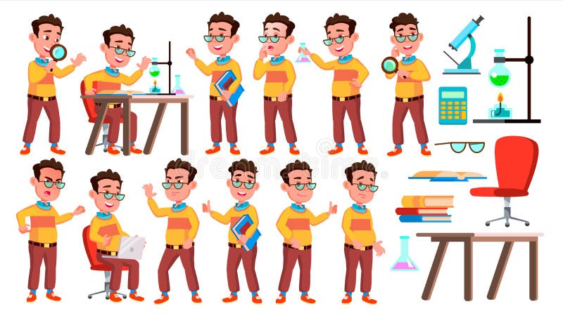 Jungen-Schüler-Kinderhaltungen eingestellter Vektor Highschool Kind Kinderschüler Universität, Absolvent, Klasse Für Darstellung stock abbildung Jungen-Schüler-Kinderhaltungen eingestellter Vektor Highschool Kind Kinderschüler Universität, Absolvent, Klasse Für Darstellung stock abbildung