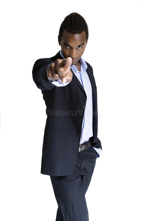Junger Afroamerikanermann, der Finger zeigt stockfoto Junger Afroamerikanermann, der Finger zeigt stockfoto