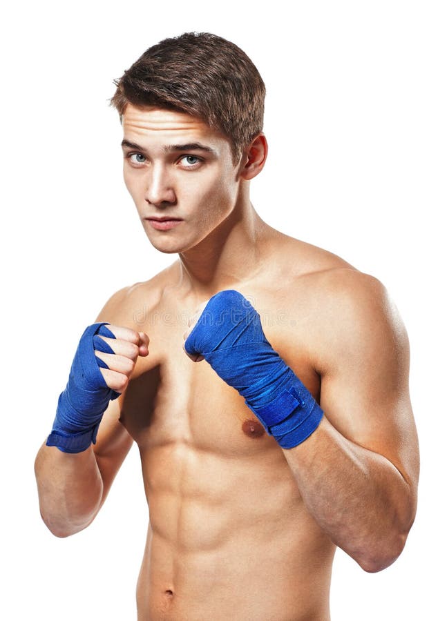 Junger hübscher männlicher Boxerkämpfer stockfotos Junger hübscher männlicher Boxerkämpfer stockfotos