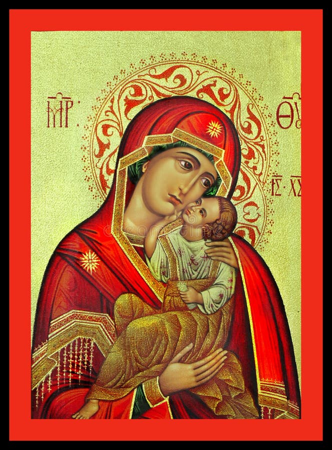 Jungfrau Maria und Jesus Greek Icon