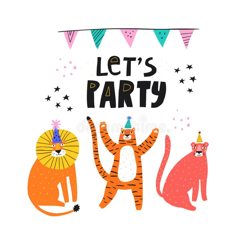 Download Jungle Zoo Party Invitation Stock Vector - Illustration of ...