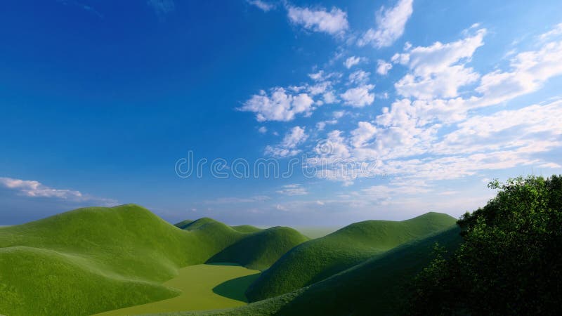 Jungle-kullar i Okinawa, Japan 3d-rendering stock illustrationer