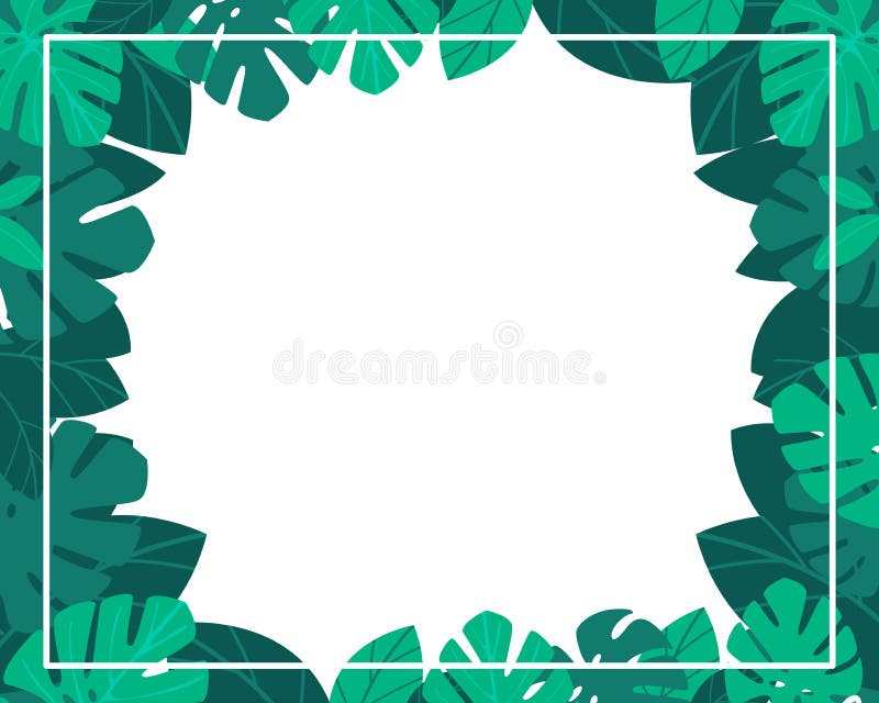 Jungle Leaves Frame on the White Background. Summer Botanical Green Design Stock Vector - Illustration of green, floral: 151713540 Jungle Leaves Frame on the White Background. Summer Botanical Green Design Stock Vector - Illustration of green, floral: 151713540