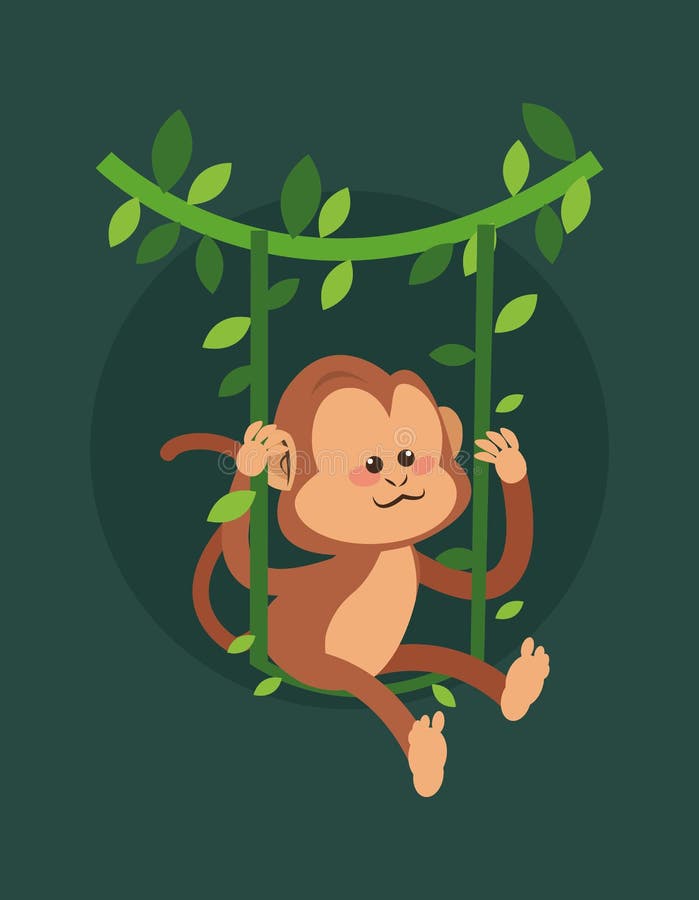 Jungle monkey cartoon stock vector. Illustration of chimpanzee - 76949499 Jungle monkey cartoon stock vector. Illustration of chimpanzee - 76949499