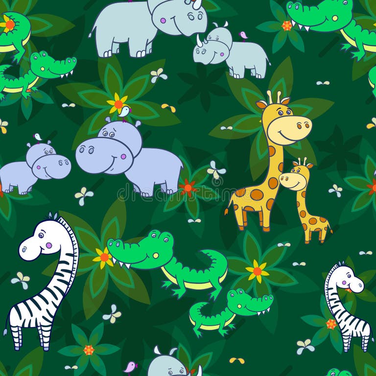 Giraffe Jungle Seamless Stock Illustrations – 5,270 Giraffe Jungle